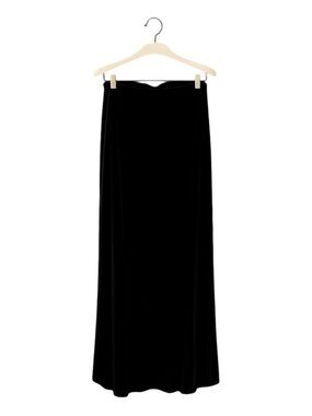 Womens VTG Black Velvet Y2K Maxi Skirt Size M‎ Whimsigoth Vamp Grunge Gothic